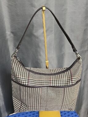Lauren Ralph Lauren  Black and White Houndstooth Shoulder Bag